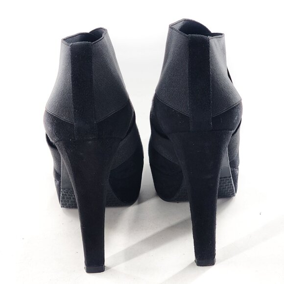 STUART WEITZMAN Kilgore Elastic Straps Suede Platform Ankle Booties - Picture 6 of 10